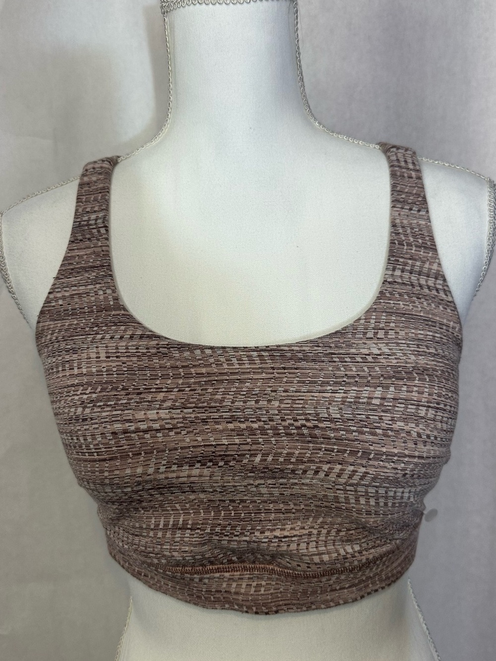lululemon athletica Pink Mauve Patterned Strappy Sports Bra - Picture 2 of 6